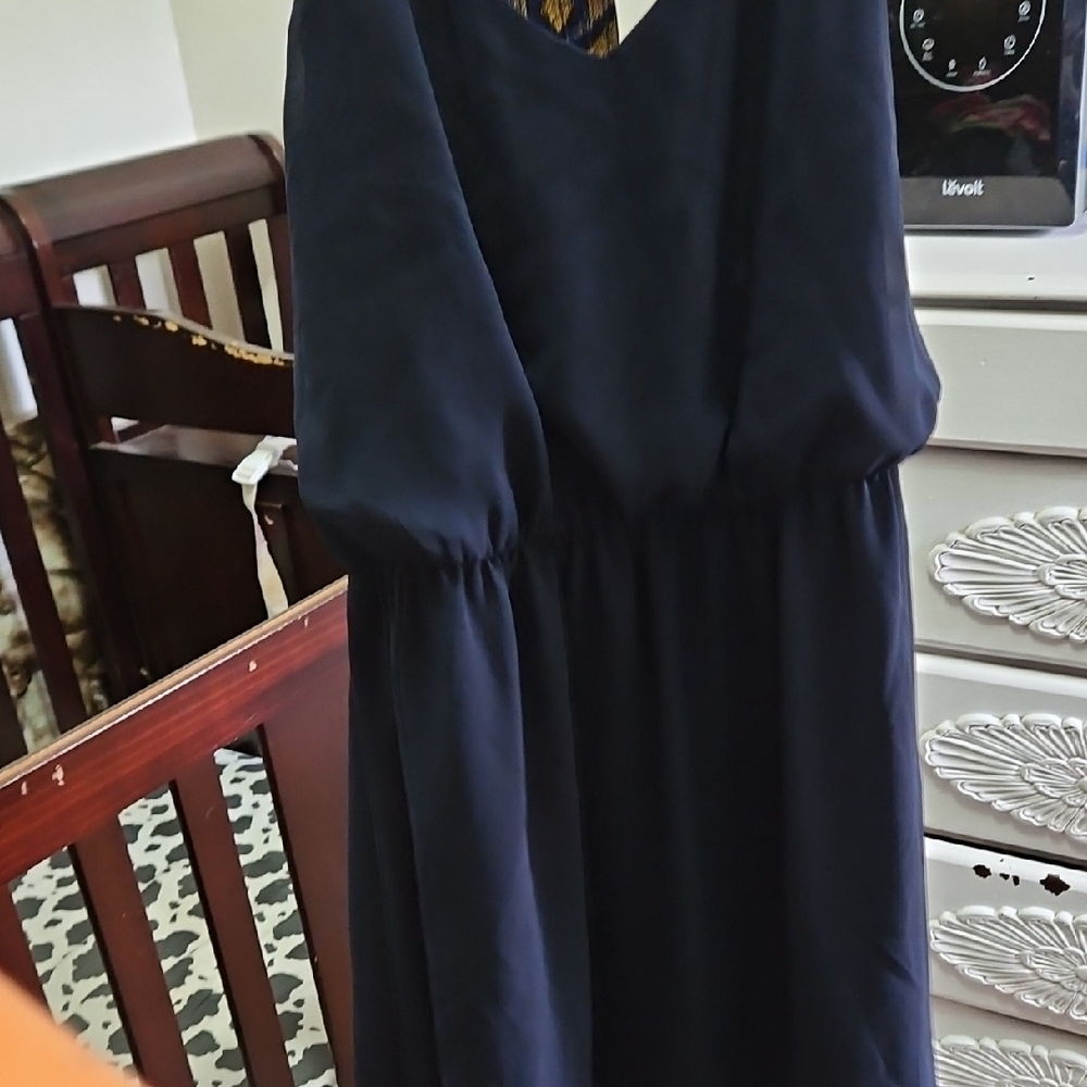 Elegant Navy Blue Women's Dress